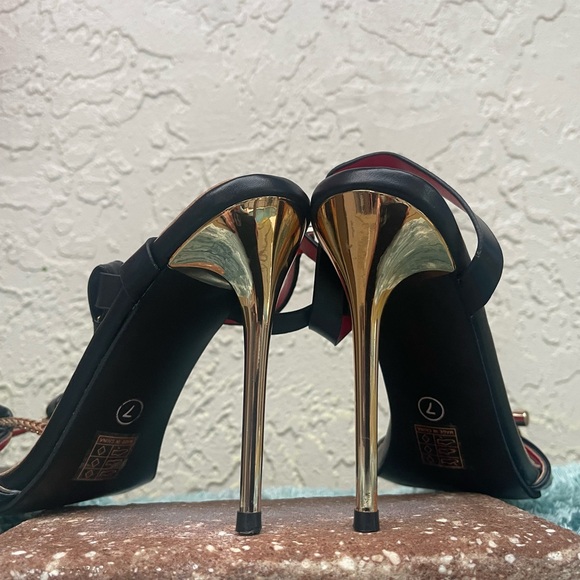 Pleaser RED insoles Haute couture heels size 7 TEENSTREETS - Picture 12 of 16